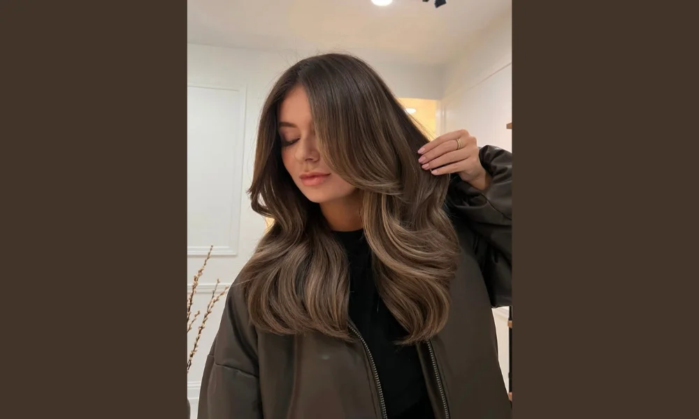 Dark Brown Hair with Highlights