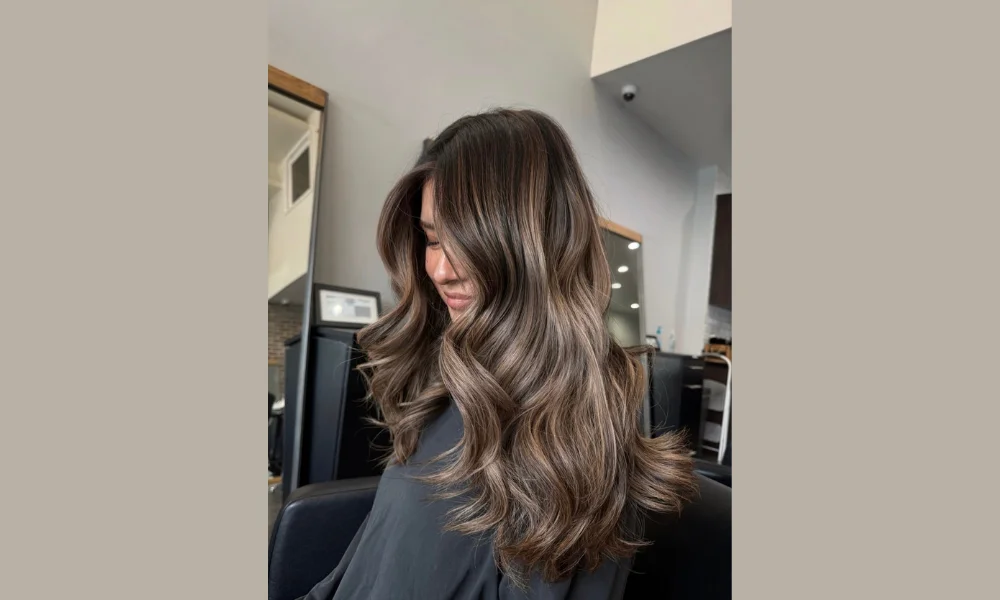 Dark Brown Hair with Highlights