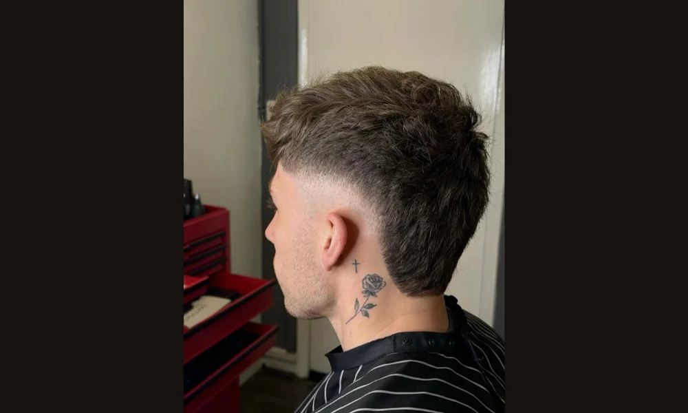 Burst Fade Mullet